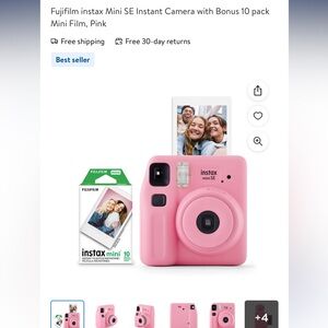 Instax FujiFilm Mini SE Instant Camera + film Bundle